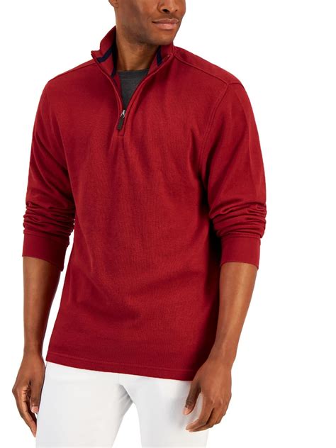 Club Room Mens 1/4 Zip Mock Neck Pullover Sweater - Walmart.com
