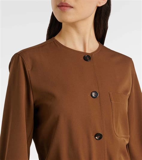 Max Mara Maine belted wool gabardine playsuit Max Mara