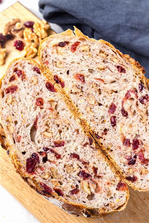 Cranberry Walnut Bread (No Knead) - Cooking For My Soul