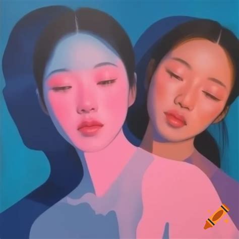 Minimalist dreamy paintings with pastel colors and soft shadows on Craiyon