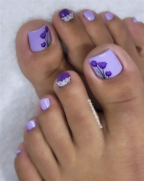 Pin by JulyNails_spa on 17. Pedicure | Purple toe nails, Gel toe nails ...