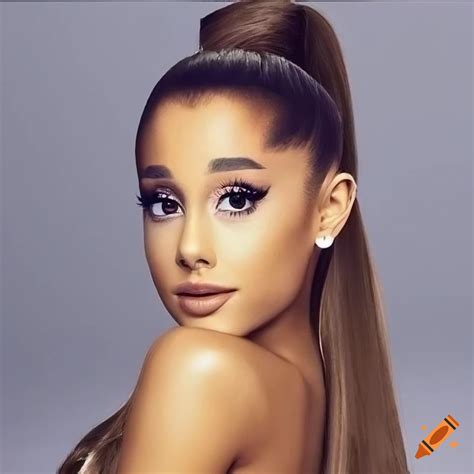 Realistic portrait of Ariana Grande with blonde hair and a tight ...