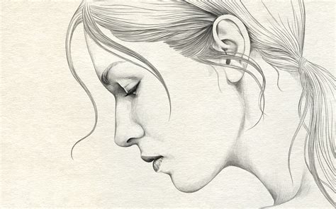 Sideways Face Drawing at PaintingValley.com | Explore collection of ...