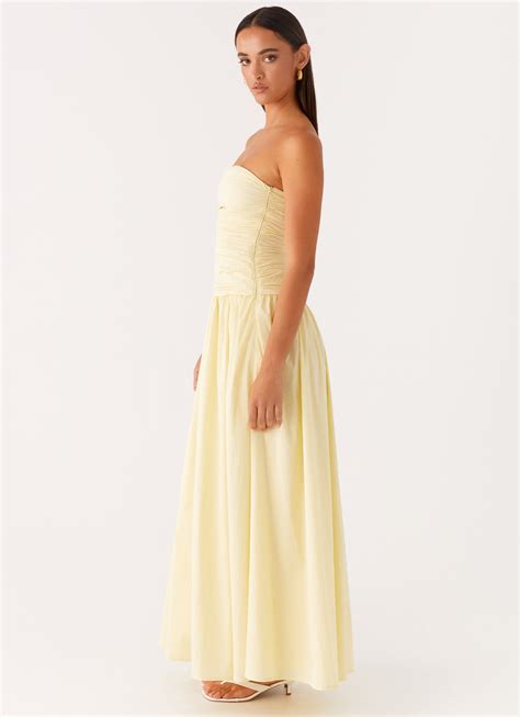 Carmel Maxi Dress - Yellow – Peppermayo