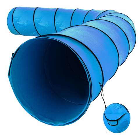 Houseables Dog Tunnel, Agility Equipment, 18 Ft Long, 24" Open, Polyester, Tunnels for Training ...