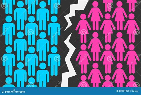 Gender war stock vector. Illustration of equality, disagreement - 82201925