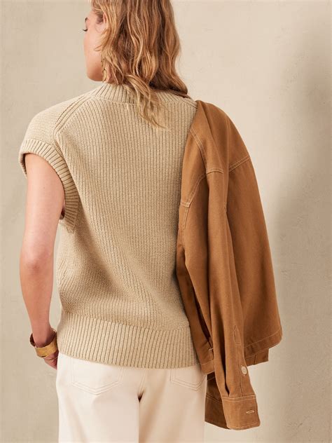 Oversized Sweater Vest | Banana Republic