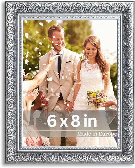 Amazon.com - VictoR 6x8 Picture Frame Rubens Black Silver - Picture ...