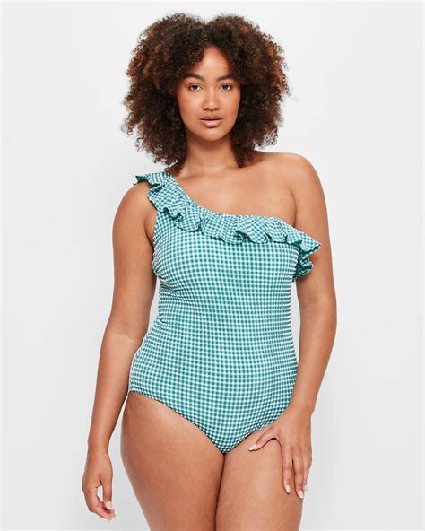 One Shoulder Textured One Piece Swim Bathers | Target Australia
