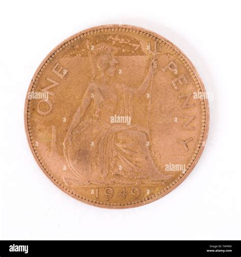 United Kingdom One Penny coin - 1949 Stock Photo - Alamy