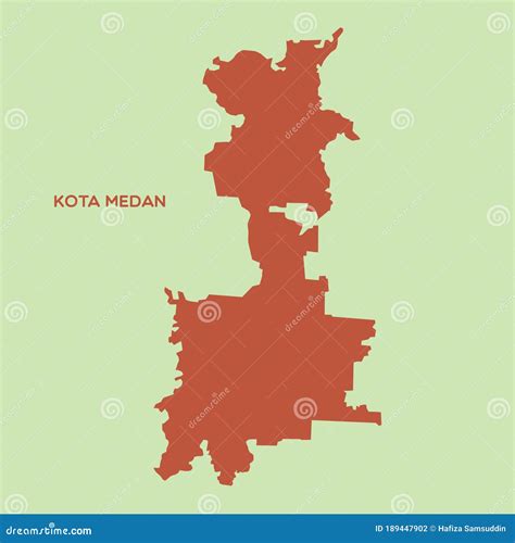 Map of Kota Medan. Vector Illustration Decorative Design Stock Vector - Illustration of maps ...
