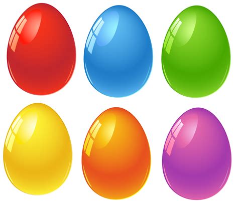 Colored Easter Eggs Clip Art at Willard Madrigal blog