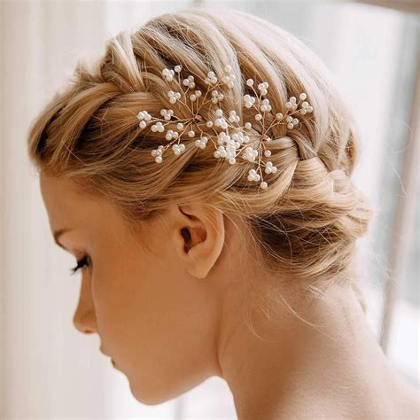 Amazon.com : AW BRIDAL Wedding Hair Clip Pearl Hair Pins Bridal ...