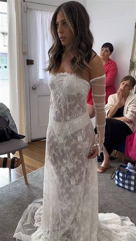 I wore a see-through wedding dress — for my future kid's sake