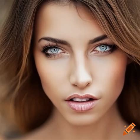 Portrait of a beautiful greek woman with captivating eyes