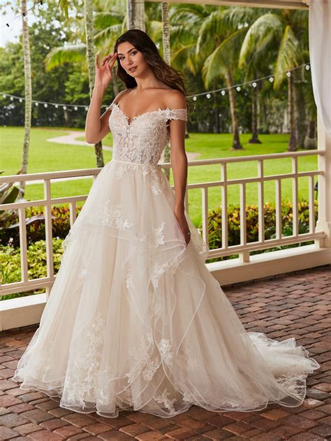 Lace Off Shoulder Bridal Gown by Adrianna Papell 31207 – ABC Fashion