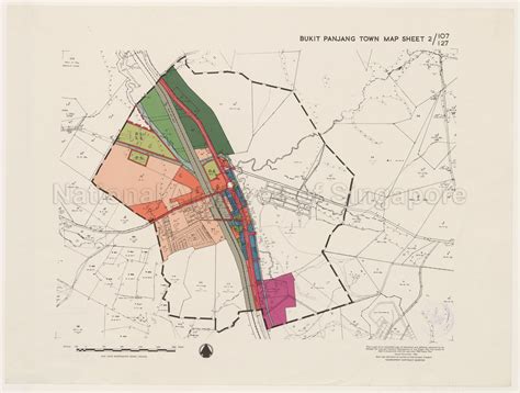 1958 Master Plan: Bukit Panjang Town Map Sheet 2/107/127