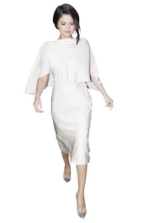 Selena Gomez White Dress PNG Image - PurePNG | Free transparent CC0 PNG ...