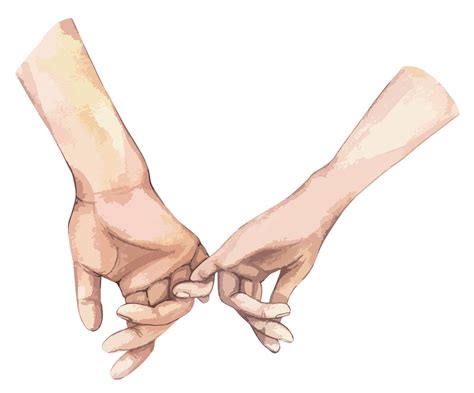 Premium Vector | Watercolor hands, couple holding hands clipart