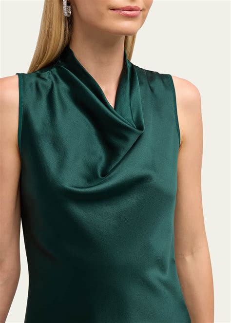 Veronica Beard Maelle Silk Cowl-Neck Sleeveless Mini Dress - Bergdorf ...