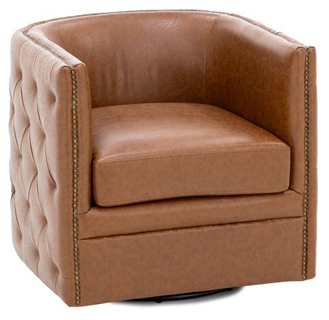 High Point Tufted Swivel Barrel Chair | Steinhafels