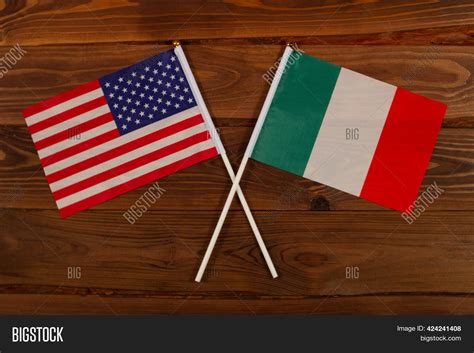Italian And American Flags Together