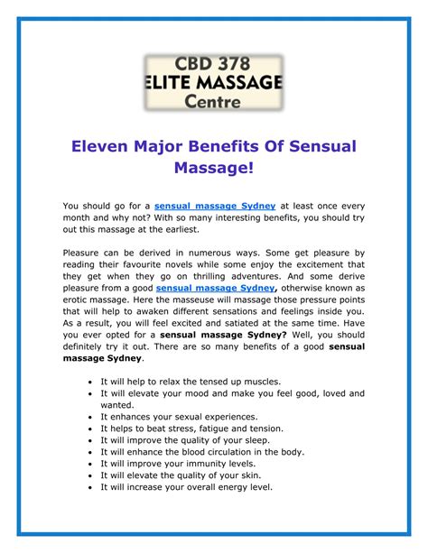 PPT - Eleven Major Benefits Of Sensual Massage PowerPoint Presentation ...