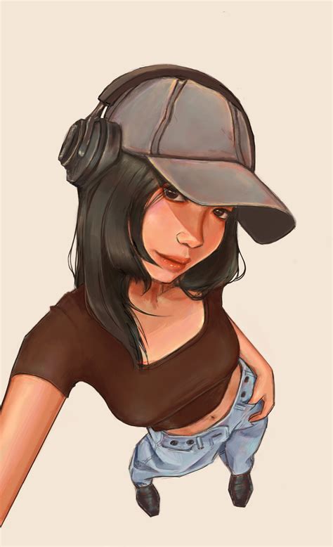 ArtStation - Selfie Girl in Perspective