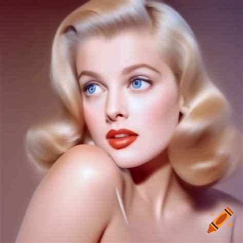 Hyper-realistic color photograph of 1963 european actress with ...