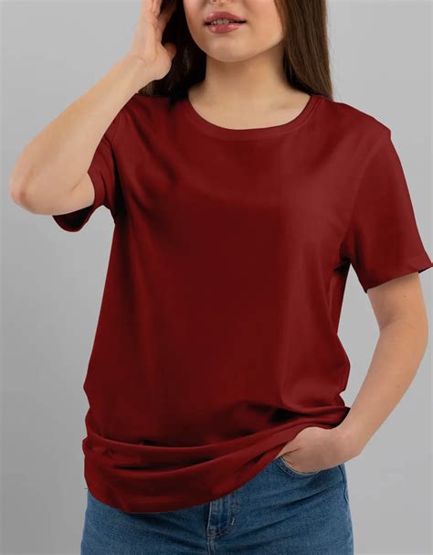Buy Plain Maroon T shirt For Men and Women Online in India