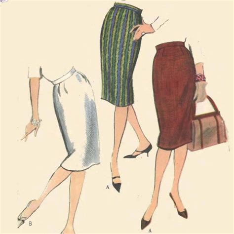 1950s Pattern, Pencil Skirt, 'Easy To Make' PDF Download – Vintage ...