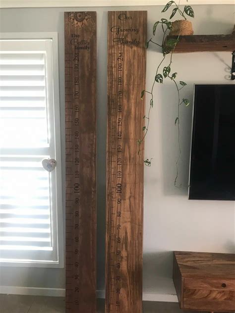 Wooden Ruler Vintage Decal Vinyl Wall Decal Ruler Growth Chart | Up To ...