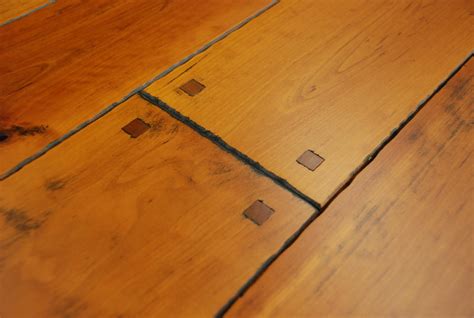 Cherry Hardwood Flooring, Hand Beveled Edge, Flush Pegs, Smoke Accents ...