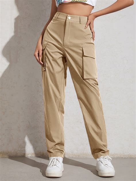 High Waisted Cargo Pants, Denim Cargo Pants, Cargo Pants Outfit ...