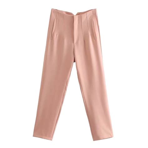 AILIYIL Women'S Solid Color High Waisted Straight Leg Pants Are ...