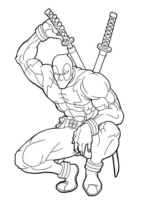 Deadpool Printable Coloring Pages