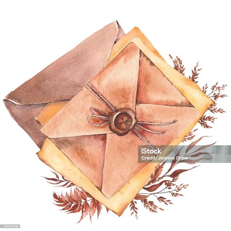 Old Letters And Envelope Stock Illustration - Download Image Now ...