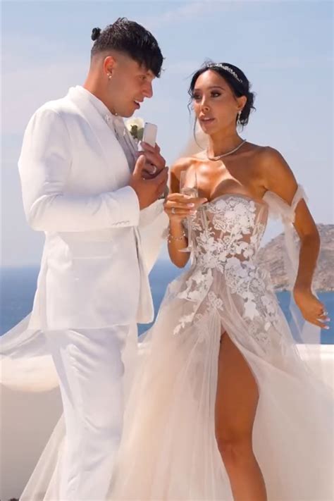 Former soap opera star flashes undies in racy wedding dress