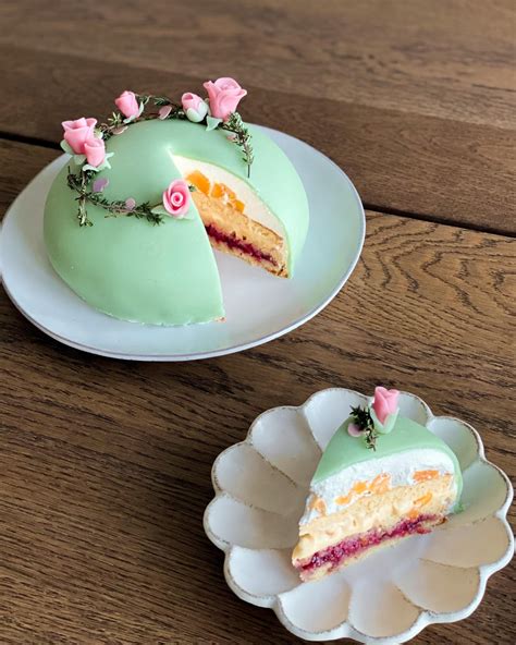 Swedish princess cake might be the most romantic cake for Valentine’s day! With raspberry, peach ...