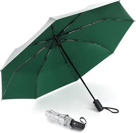 G4Free UPF 50+ UV Protection Travel Umbrella 46 Inch Windproof Silver ...