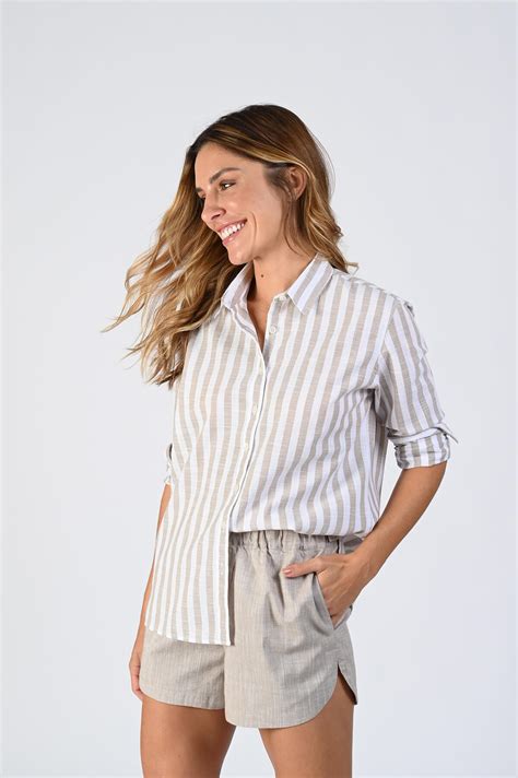Camisa Listrada Mari Nude