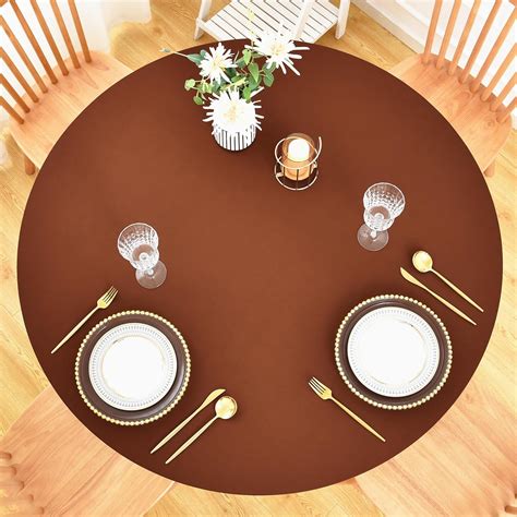 Amazon.com: Monibana Fitted Tablecloth with Elastic Edged for Round ...
