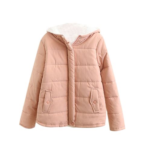 Womens Plus Size Puffer Jacket Winter Warm Coat Hooded Jacket Slim ...