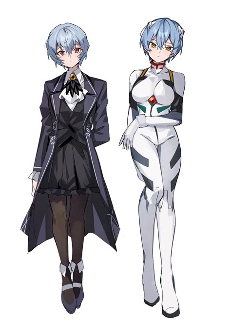 ayanami rei and angela (neon genesis evangelion and 2 more) drawn by mu46016419 | Danbooru