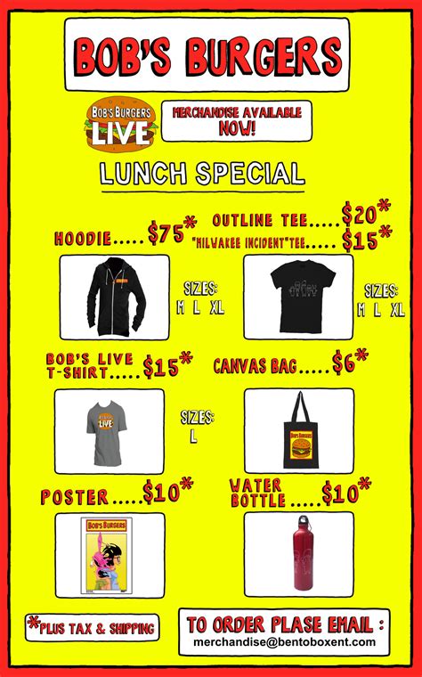 Bento Box Entertainment - This just in: WE HAVE BOB’S BURGERS MERCH FOR...