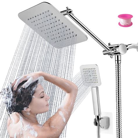 Buy COSYLAND Shower Head Combo 8 Inch High Pressure Rain Showerhead with Handheld Shower Head 11 ...