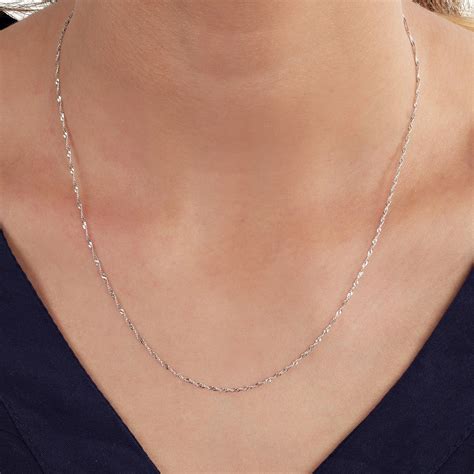 14k Gold Chain, Gental Necklace, White Gold Necklace, Singapore ...