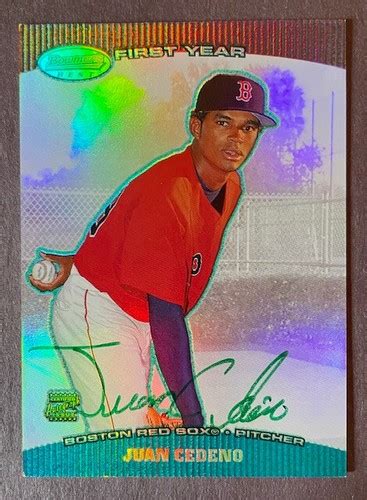 Juan Cedeno Signed 2004 Bowman's Best Green RC #BBJC Boston Red Sox | eBay