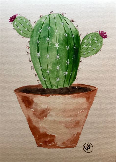 Watercolor Cactus Painting Tutorial at Douglas Randolph blog