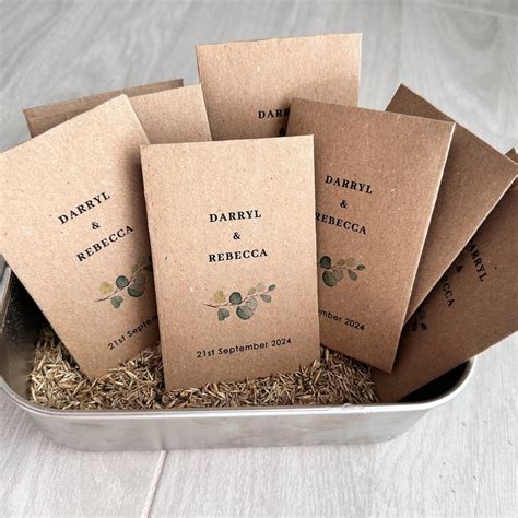 Personalized Seed Packets for Wedding Favor, Wildflower Seed Packets ...